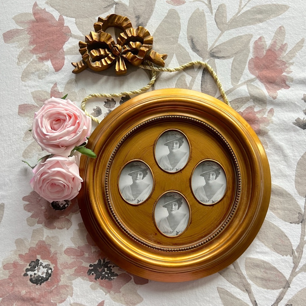 Vintage Gold Oval Photo Frame